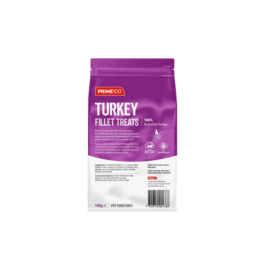 Prime100 SPT Turkey Fillets Dog Treats 100g