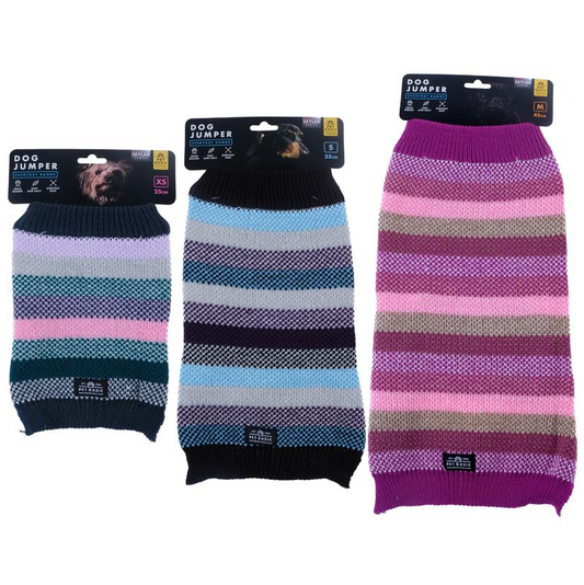 Pet Basic Original Dog Jumper Colour Stripe Skylar Series