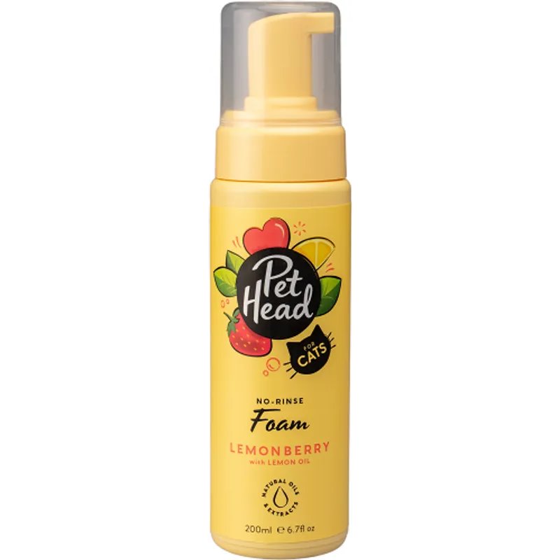 Pet Head Feelin' Good No-Rinse Foam for Cats Lemonberry 200mL
