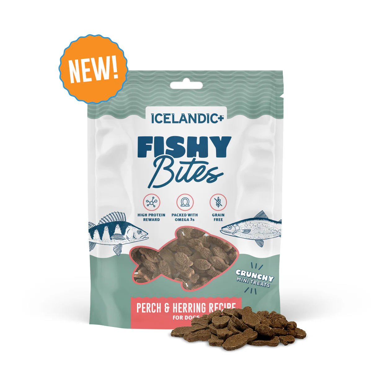 Icelandic+ Fishy Bites Perch & Herring Recipe for Dogs 57g