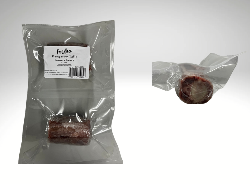 Fresha Kangaroo Tails Bone Chews 2pk