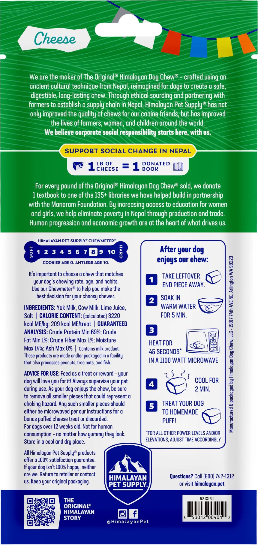 Himalayan Pet Supply The Original Himalayan Dog Chew Cheese (1pk)