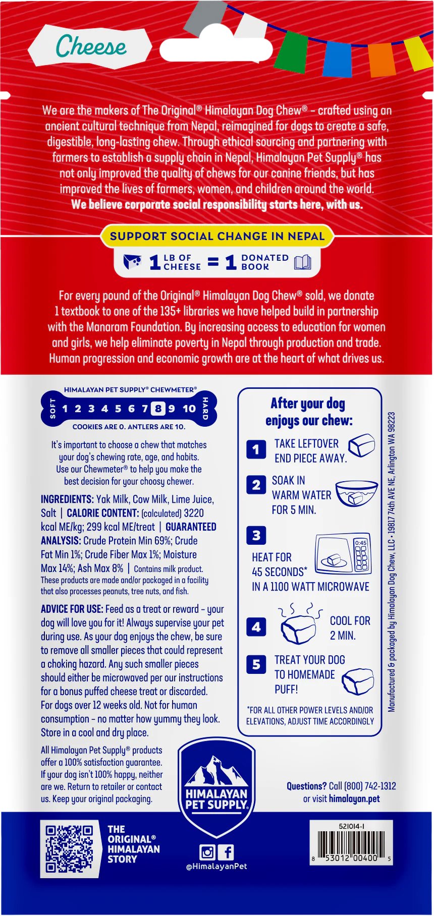 Himalayan Pet Supply The Original Himalayan Dog Chew Cheese (1pk)