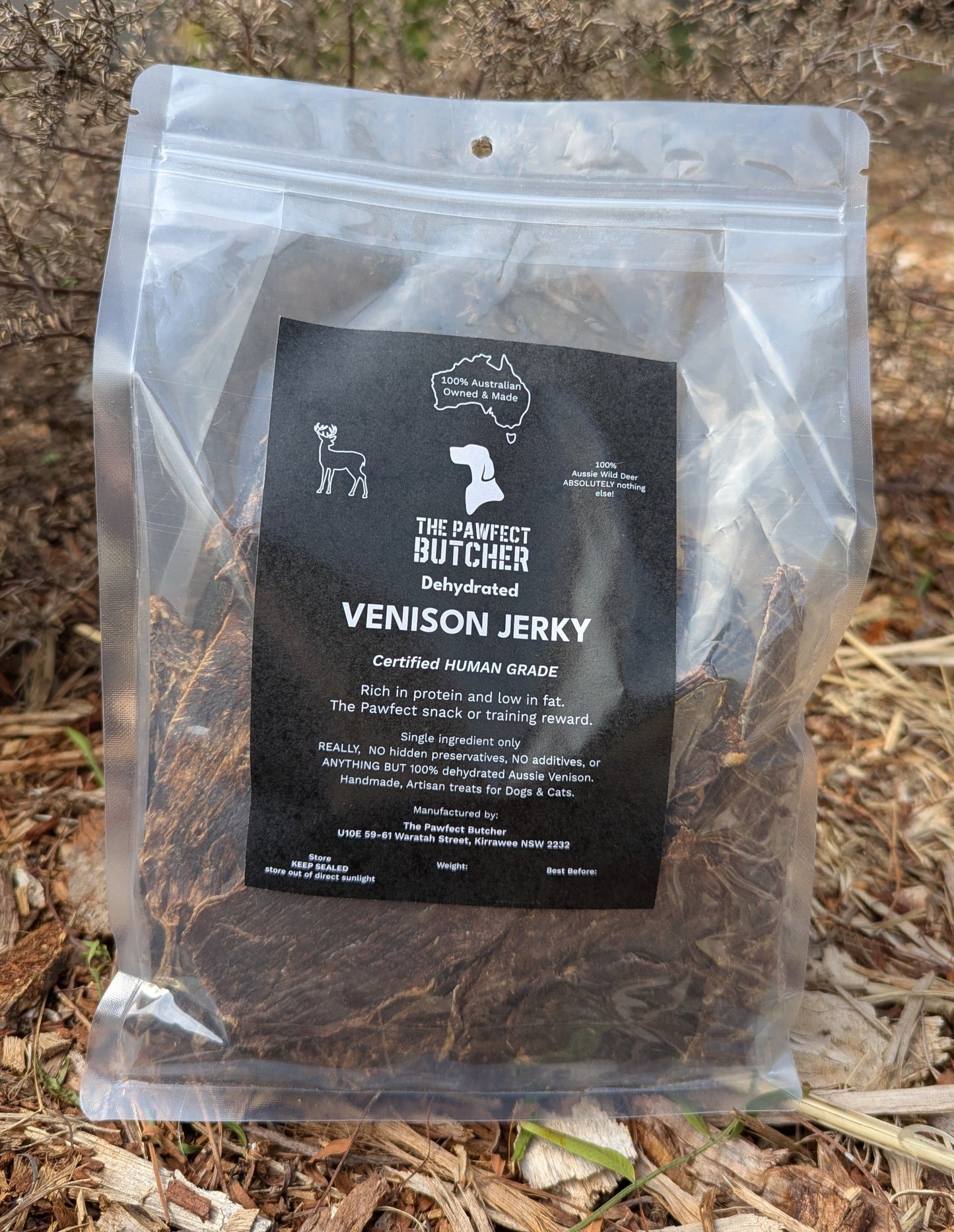 The Pawfect Butcher Venison Jerky