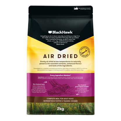 Black Hawk Adult Dog Air Dried All Breeds Lamb Dry Dog Food