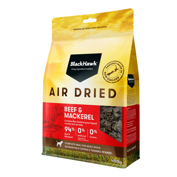 Black Hawk Adult Dog Air Dried All Breeds Beef & Mackerel Dry Dog Food