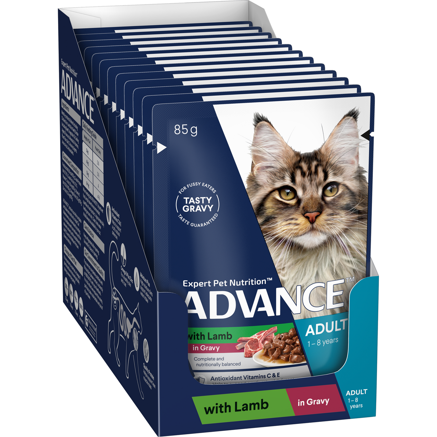 Advance Adult Wet Cat Food Lamb in Gravy