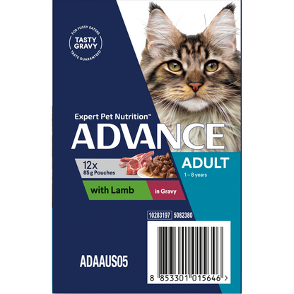 Advance Adult Wet Cat Food Lamb in Gravy