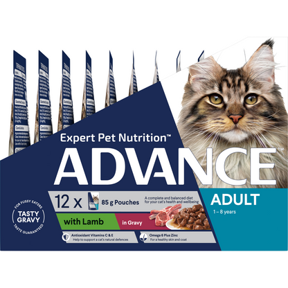 Advance Adult Wet Cat Food Lamb in Gravy