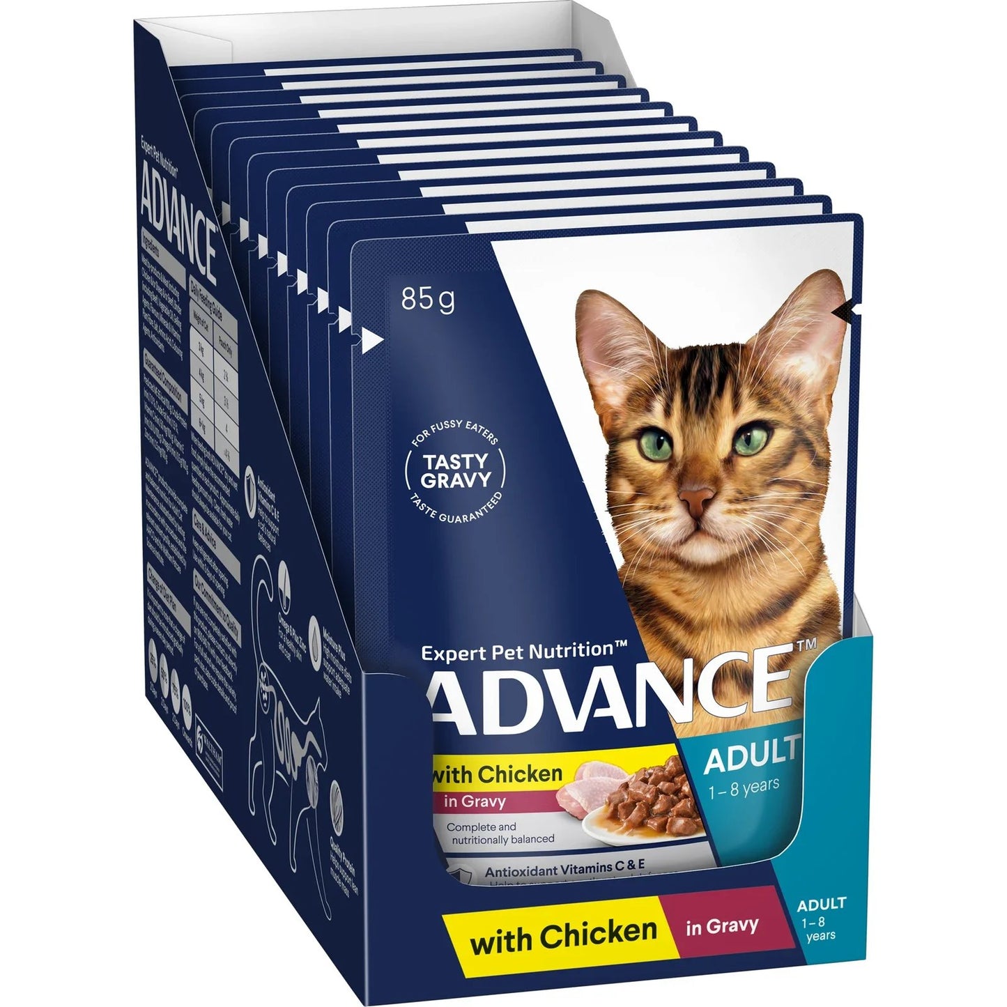 Advance Adult Wet Cat Food Chicken in Gravy