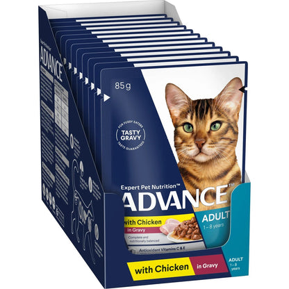 Advance Adult Wet Cat Food Chicken in Gravy