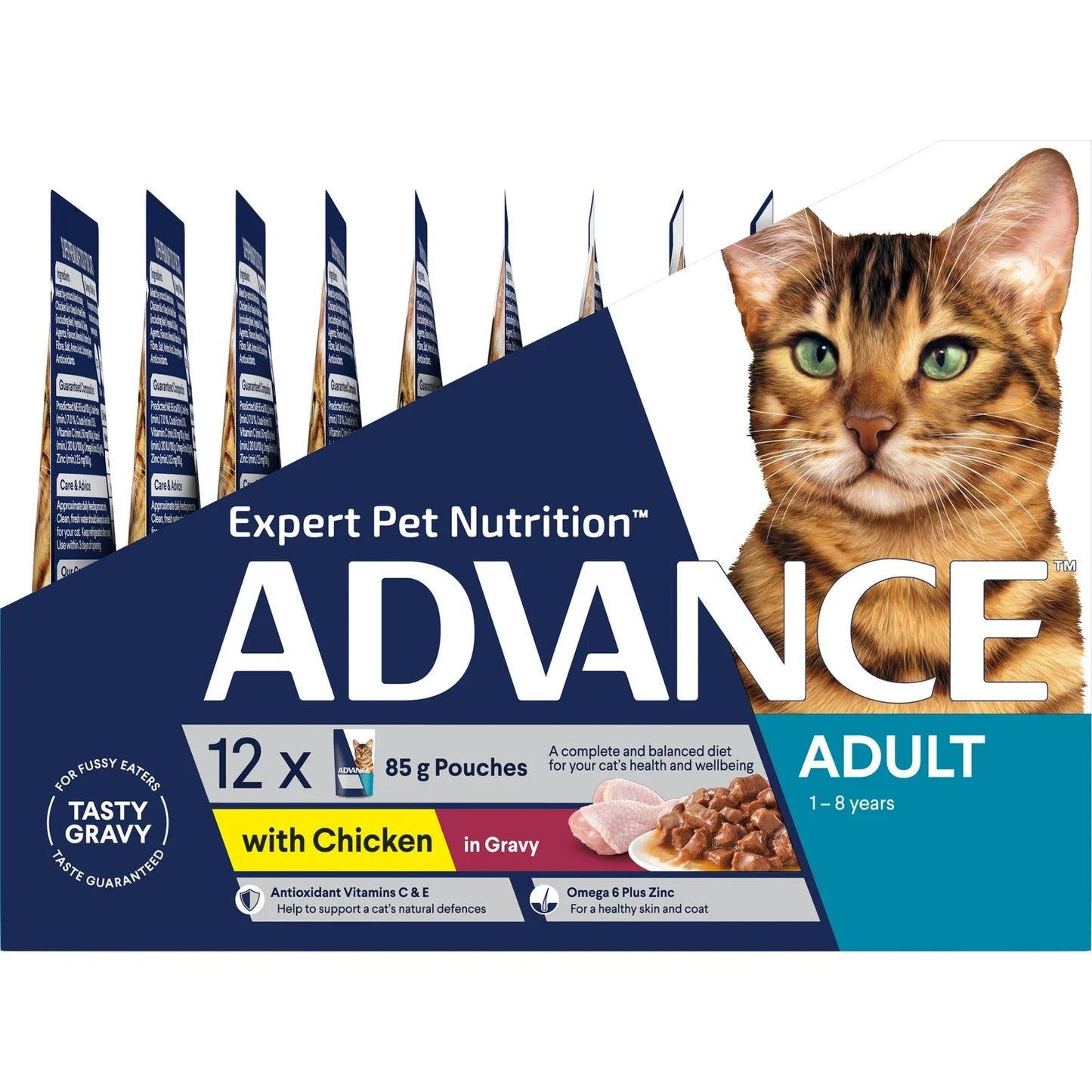 Advance Adult Wet Cat Food Chicken in Gravy