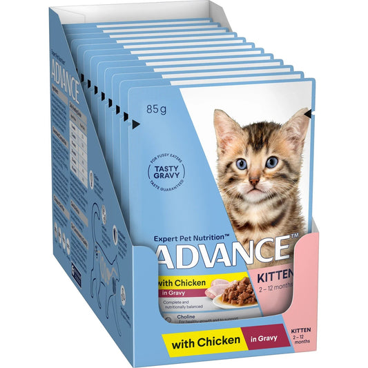 Advance Kitten Wet Cat Food Chicken in Gravy