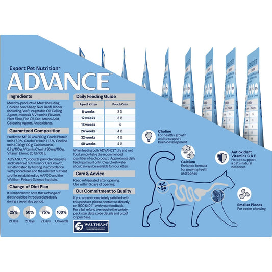 Advance Kitten Wet Cat Food Chicken in Gravy