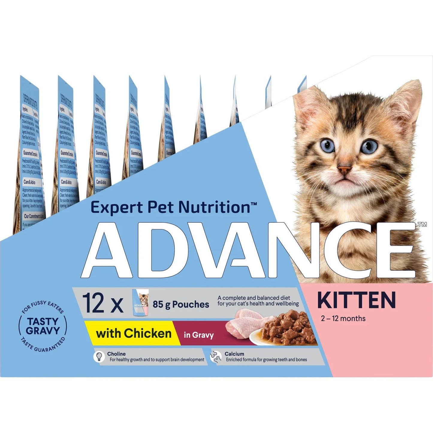 Advance Kitten Wet Cat Food Chicken in Gravy