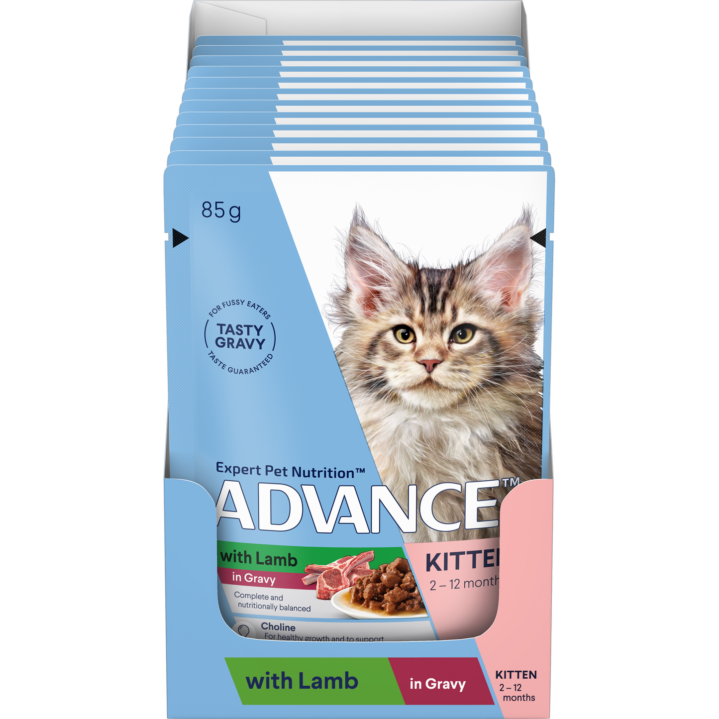 Advance Kitten Wet Cat Food Lamb in Gravy