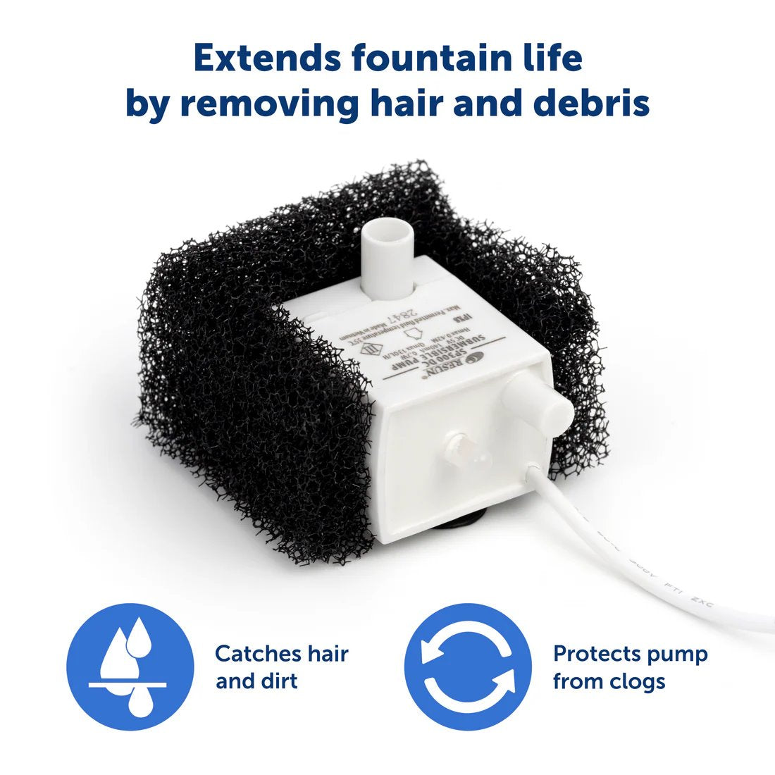 PetSafe Viva Pet Fountain Replacement Foam Filters 2pk