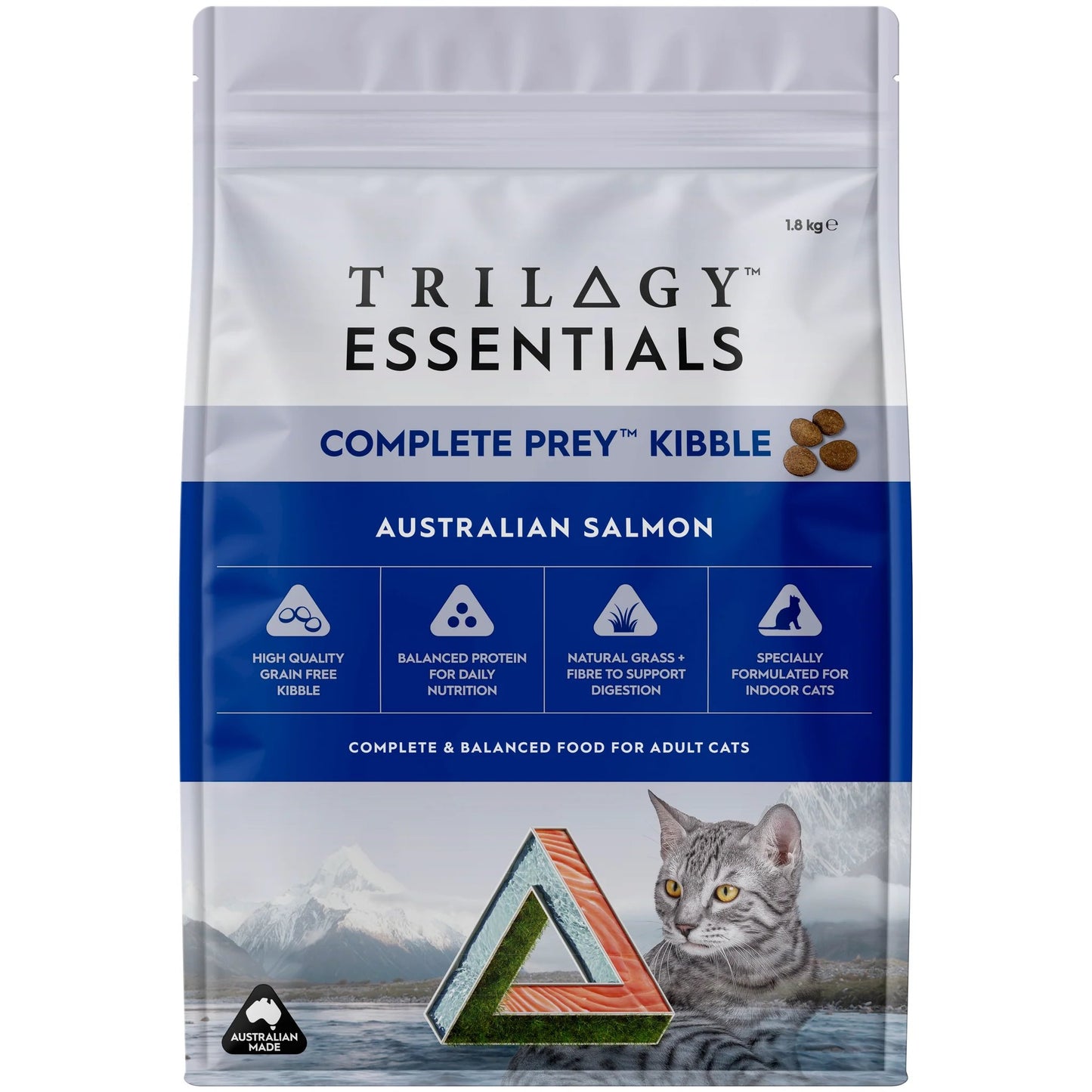 Trilogy Essentials Complete Prey Adult Salmon Dry Cat Food
