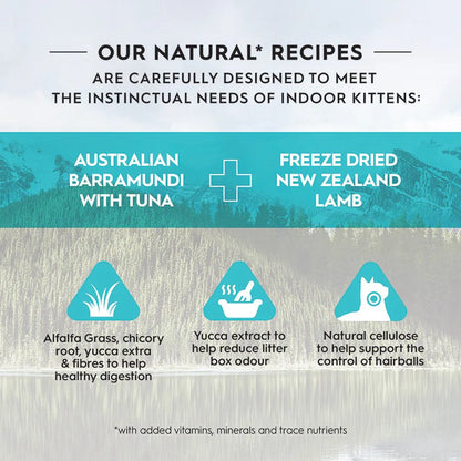 Trilogy Kitten Australian Barramundi with Pacific Island Tuna + Freeze Dried New Zealand Lamb Dry Cat Food