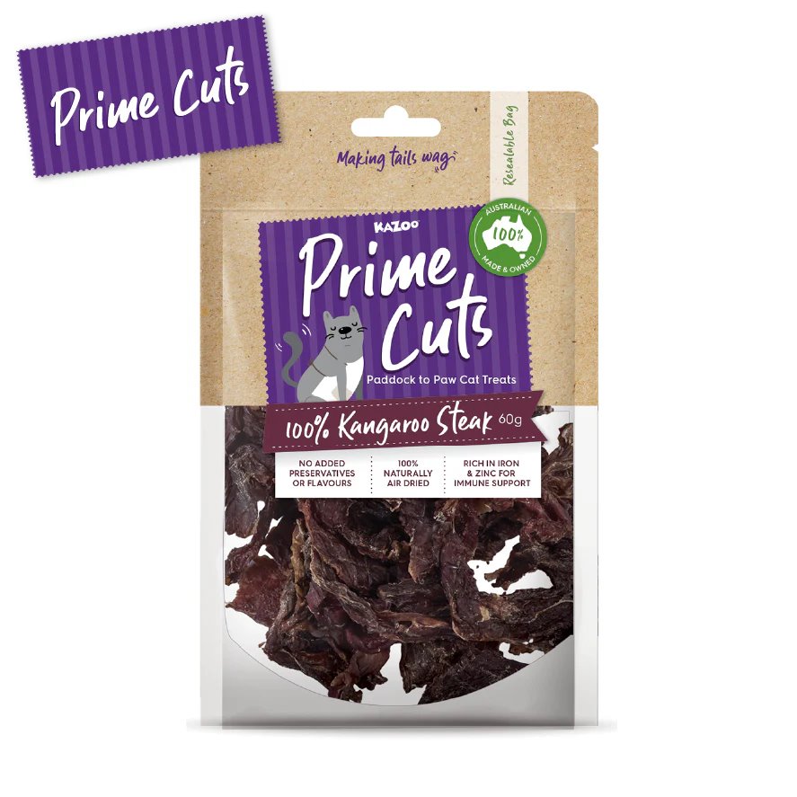 Kazoo Prime Cuts Cats Kangaroo Steak 60g