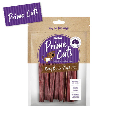 Kazoo Prime Cuts Beef Bully Sticks 15cm 6 Pack