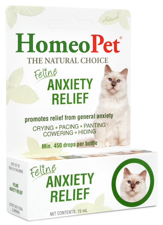 HomeoPet Feline Anxiety Relief Natural Liquid Supplement 15ml