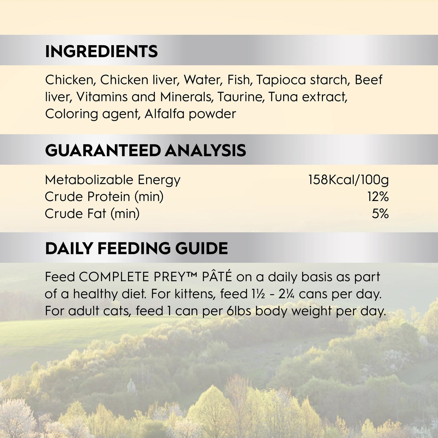 Trilogy Complete Prey Pâté Farm Raised Chicken

 Wet Cat Food