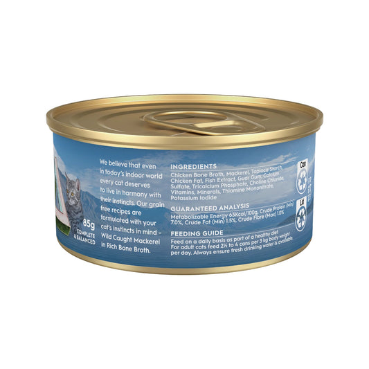 Trilogy Wild Caught Mackerel in Rich Bone Broth Wet Cat Food