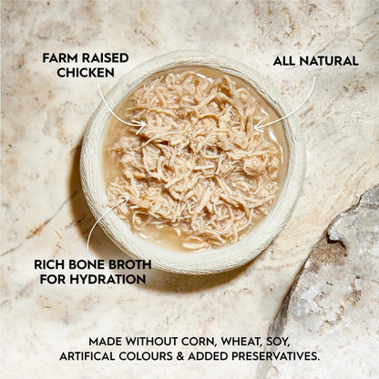 Trilogy Adult Farm Raised Chicken in Bone Broth Wet Cat Food