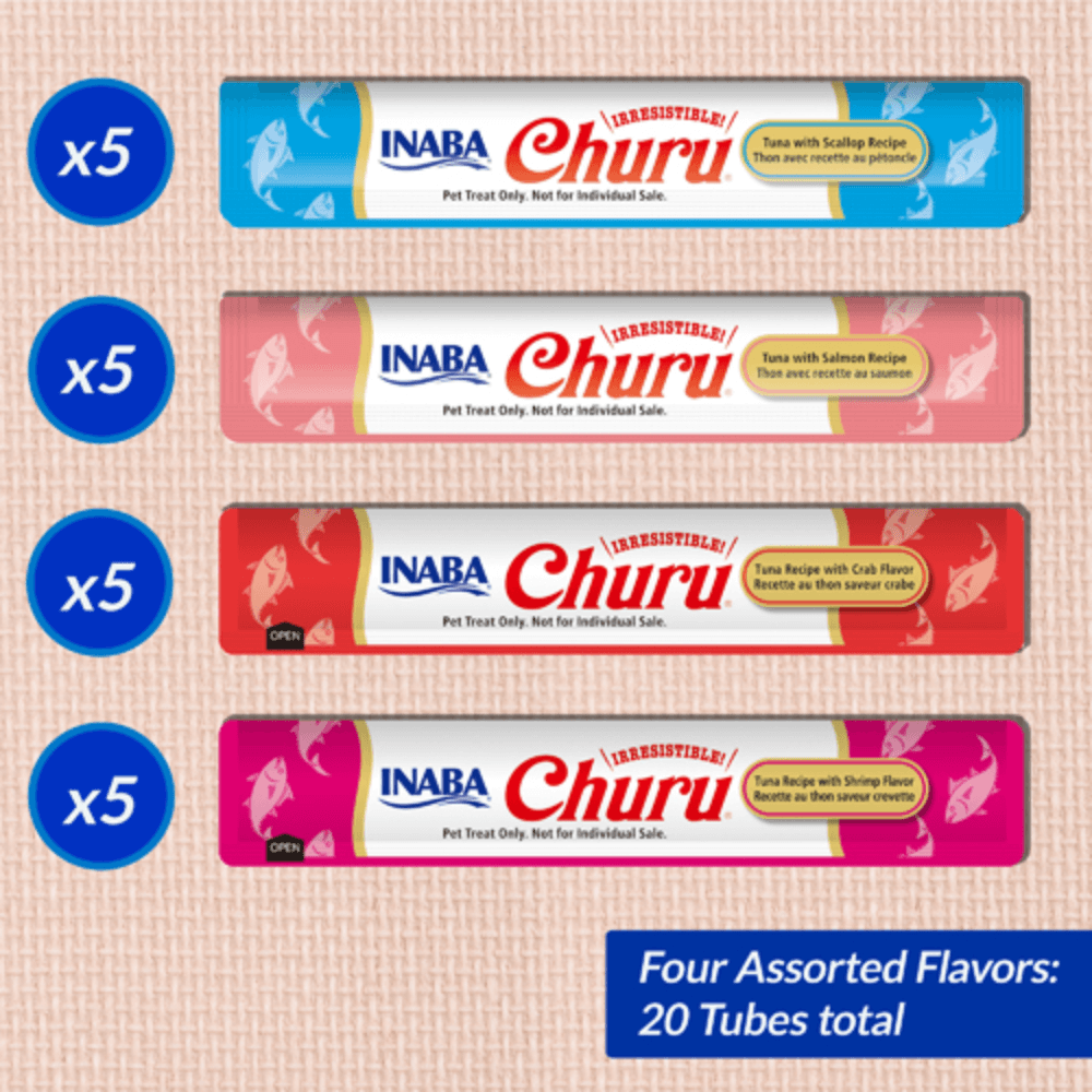 Inaba Churu Tuna Seafood Variety Box 20x14g