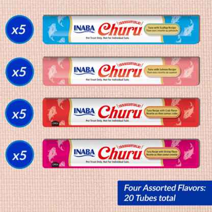 Inaba Churu Tuna Seafood Variety Box 20x14g