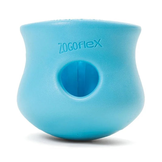 West Paw Toppl Treat Dispensing Wobbling Dog Toy & Food Bowl Aqua