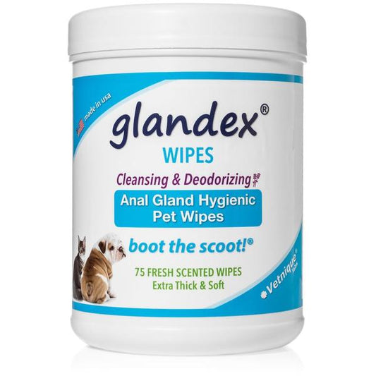 Glandex Anal Gland Pet Wipes 75 Fresh Scented Wipes