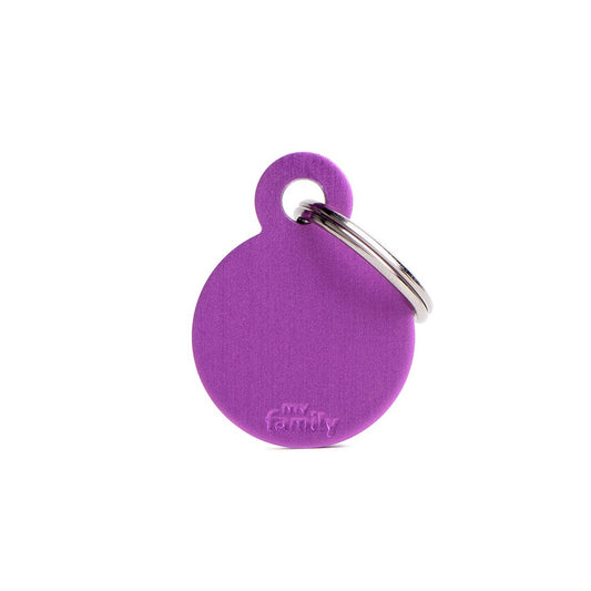 My Family Basic Circle Purple ID Tag