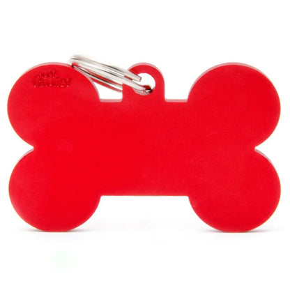 My Family Basic Bone Red ID Tag