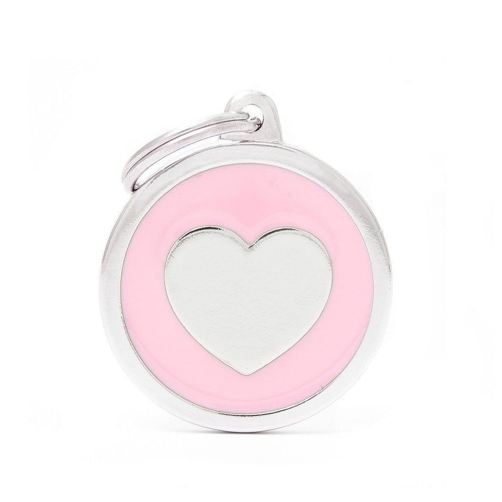 My Family Classic Heart Pink ID Tag
