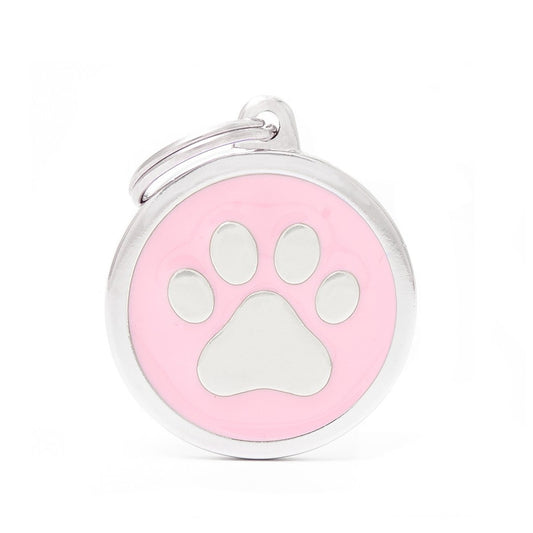 My Family Classic Paw Pink ID Tag