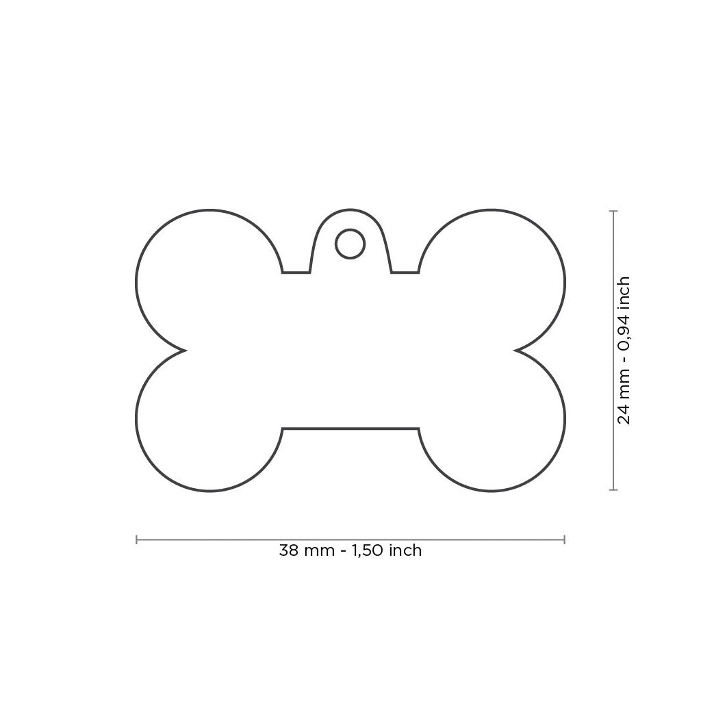 My Family Rainbow Bone ID Tag