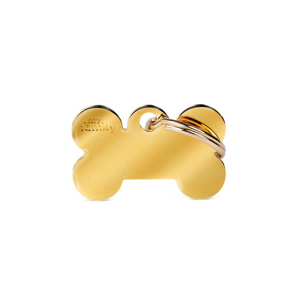 My Family Basic Bone Gold ID Tag
