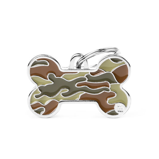 My Family Style Bone Camoflage Green ID Tag