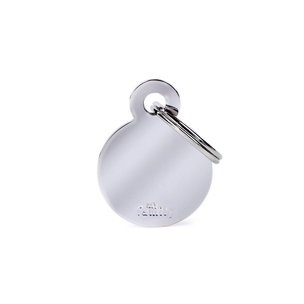 My Family Basic Circle Chrome ID Tag