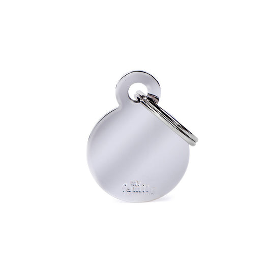 My Family Basic Circle Chrome ID Tag