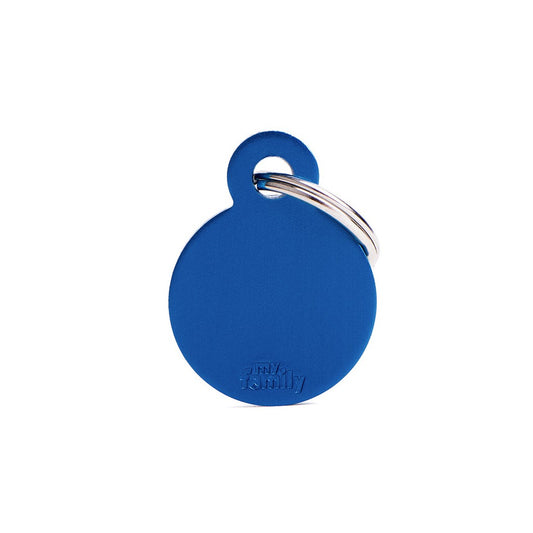 My Family Basic Circle Blue ID Tag