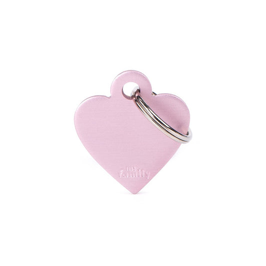 My Family Basic Heart Pink ID Tag