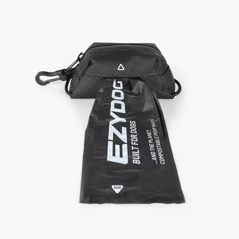 EzyDog Essential Poop Bag Holder Black