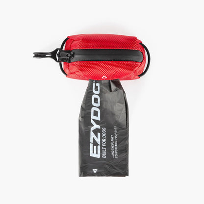 EzyDog Essential Poop Bag Holder Red