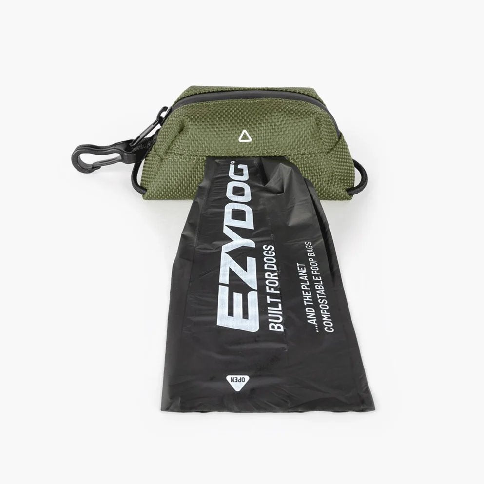 EzyDog Essential Poop Bag Holder Green