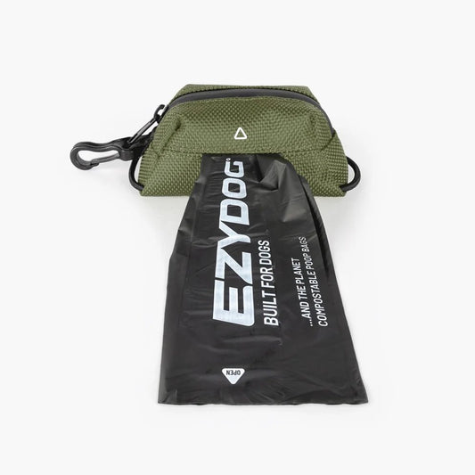 EzyDog Essential Poop Bag Holder Green