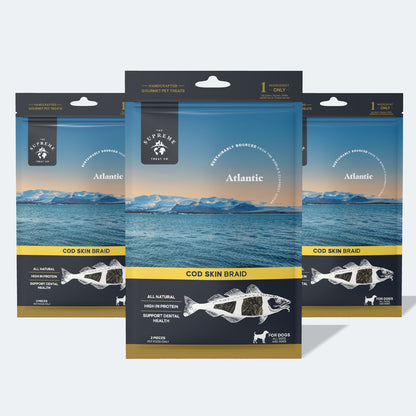 The Supreme Treat Co Cod Skin Braid 2pk