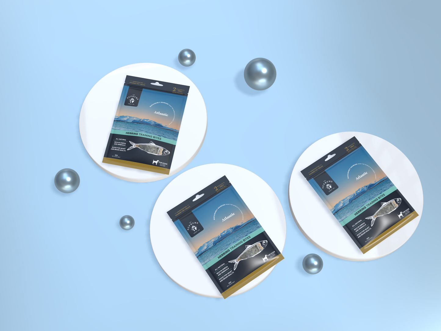 The Supreme Treat Co Herring Training Bites 80g
